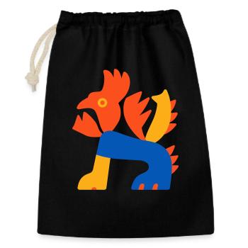 Dragon du Fils - Sac cadeau 30 x 45 cm - noir - Devant