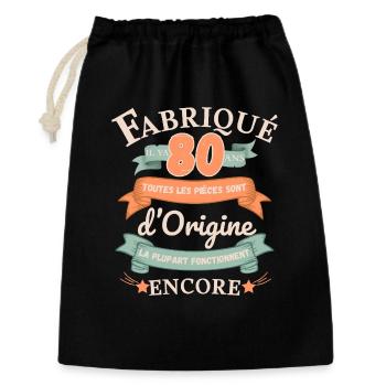 Fabriqué Il Y A 80 Ans Pièces d’Origine - Sac cadeau 30 x 45 cm - noir - Devant
