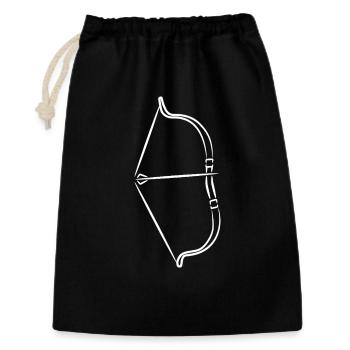 Bow and arrow - Gift Bag 30 x 45 cm - black - Front
