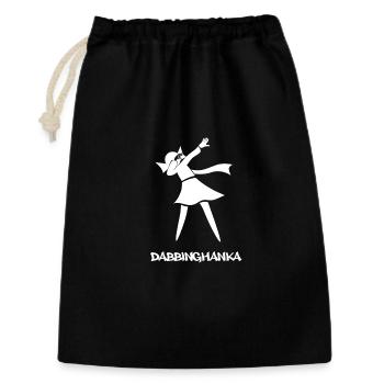 DABBING HANKA - Geschenkbeutel aus Baumwolle (30 x 45 cm) - Schwarz - Vorne