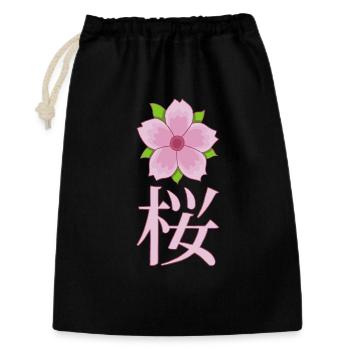 Japanese cherry blossom - Gift Bag 30 x 45 cm - black - Front