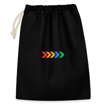 Flèches colorées - Progrès en cinq couleurs - Sac cadeau 30 x 45 cm - noir - Devant