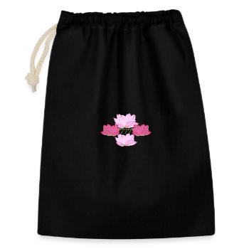 Spirituelle Lotus 777 Engel-Nummer - Geschenkbeutel aus Baumwolle (30 x 45 cm) - Schwarz - Vorne