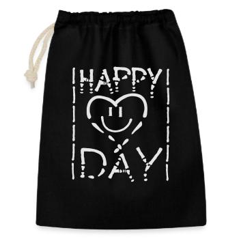 Drôle de cœur - Sac cadeau 30 x 45 cm - noir - Devant