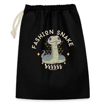 Fashion Snake Society Logo - Geschenkbeutel aus Baumwolle (30 x 45 cm) - Schwarz - Vorne