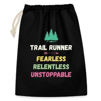 Trail Runner - Intrépide. Implacable. Imparable. - Sac cadeau 30 x 45 cm - noir - Devant