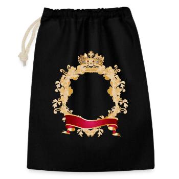 Cadre royal style armoiries avec couronne - Sac cadeau 30 x 45 cm - noir - Devant