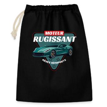Moteur Rugissant Car - Sac cadeau 30 x 45 cm - noir - Devant
