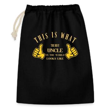 Voilà à quoi ressemble le meilleur oncle - Sac cadeau 30 x 45 cm - noir - Devant