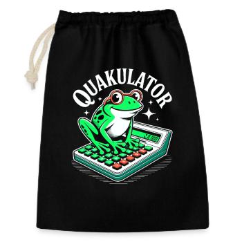 Drôle de dicton Math Frog Calculator - Sac cadeau 30 x 45 cm - noir - Devant