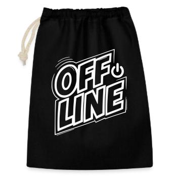 Offline Mode Retro - Gift Bag 30 x 45 cm - black - Front
