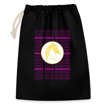 Occupez-vous de vos affaires – Minimal sarcastique de design - Sac cadeau 30 x 45 cm - noir - Devant