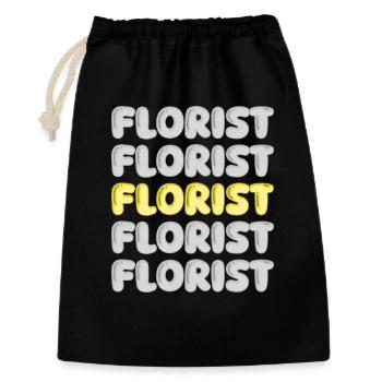 Beruf Florist - Geschenkbeutel aus Baumwolle (30 x 45 cm) - Schwarz - Vorne