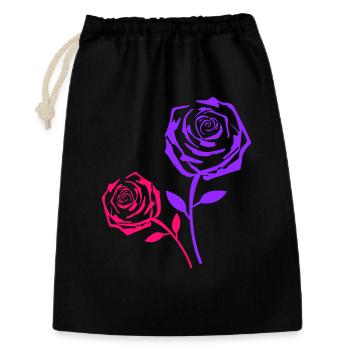 Rose Duo Neon Pink Purple - Gift Bag 30 x 45 cm - black - Front