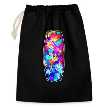 Planche de surf, Surf, Wakeboard, Sports nautiques, Wakesurf - Sac cadeau 30 x 45 cm - noir - Devant