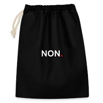NON. Design Minimal Humour Tendance - Sac cadeau 30 x 45 cm - noir - Devant