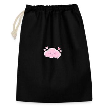 Pink Cloud Hearts Kawaii - Gift Bag 30 x 45 cm - black - Front