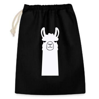 Adorable Cartoon Llama - Gift Bag 30 x 45 cm - black - Front