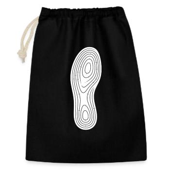 Concentric Footprint Sole Art Hiking Camping - Gift Bag 30 x 45 cm - black - Front