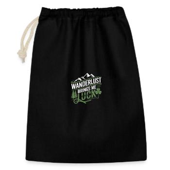 Wanderlust brings me luck - Gift Bag 30 x 45 cm - black - Front
