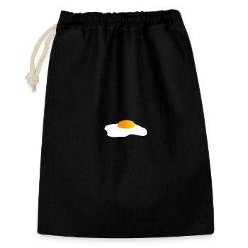 Fried Egg Minimal Icon Yellow-Orange - Gift Bag 30 x 45 cm - black - Front
