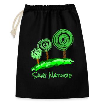 Arbres Abstrait - Sac cadeau 30 x 45 cm - noir - Devant