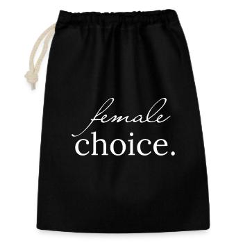 choix féminin. | Montrez ce que vous représentez. - Sac cadeau 30 x 45 cm - noir - Devant