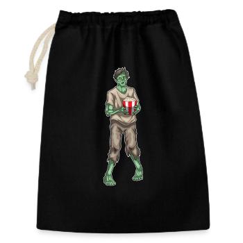 Maïs soufflé d’Halloween zombie - Sac cadeau 30 x 45 cm - noir - Devant