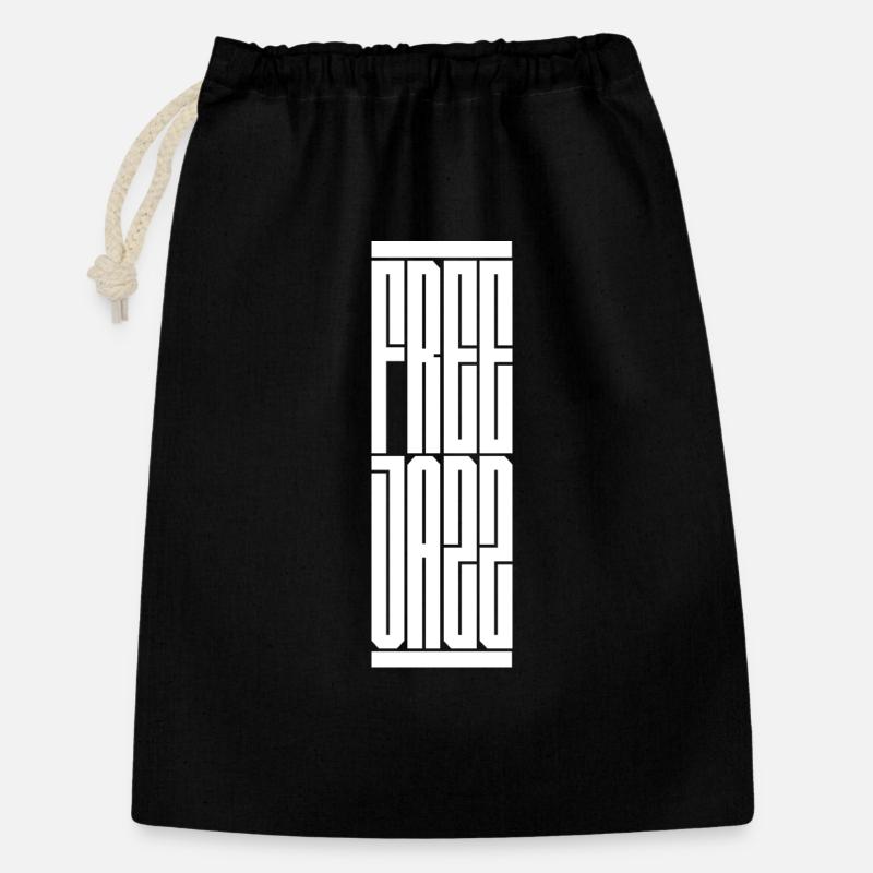 Conception typographique de jazz libre. Cadeau idéal pour le moderne - Sac cadeau 30 x 45 cm - noir