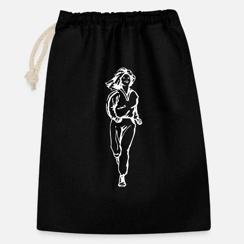Jogging - Coureur - Sac cadeau 30 x 45 cm - noir