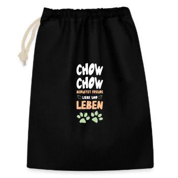 ChowChow Amour et Vie Schéma - Sac cadeau 30 x 45 cm - noir - Devant
