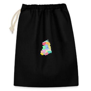 Map of the GDR - Gift Bag 30 x 45 cm - black - Front