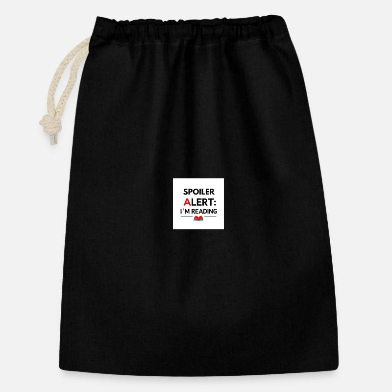 Spoiler alert: I'm reading - Gift Bag 30 x 45 cm - black