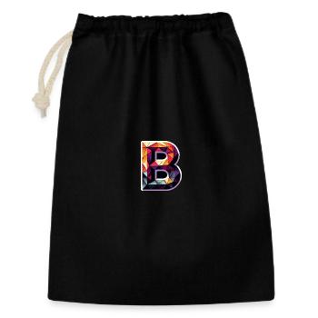 Letter B Polygon Colorful - Gift Bag 30 x 45 cm - black - Front