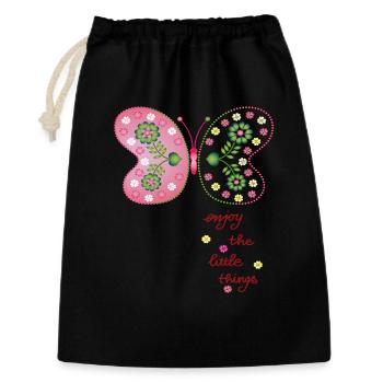 enjoy the little things - Gift Bag 30 x 45 cm - black - Front