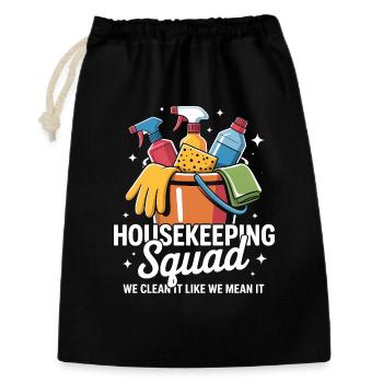 Funny Cleaning Design - Gift Bag 30 x 45 cm - black - Front