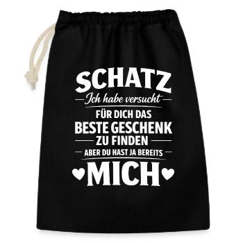 Irony Funny Couple Partner Look - Gift Bag 30 x 45 cm - black - Front