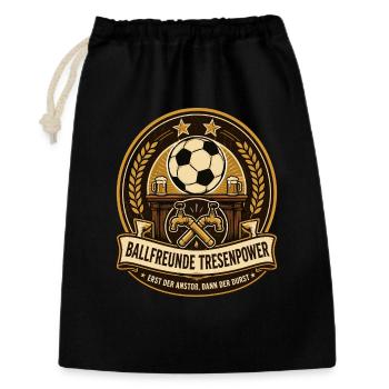 Ballfreunde Tresenpower - Geschenkbeutel aus Baumwolle (30 x 45 cm) - Schwarz - Vorne