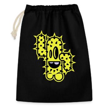 cactus high five comic - Gift Bag 30 x 45 cm - black - Front