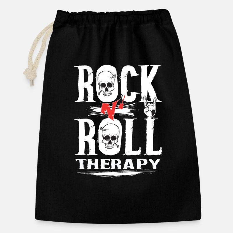 Rock n Roll therapy - Gift Bag 30 x 45 cm - black