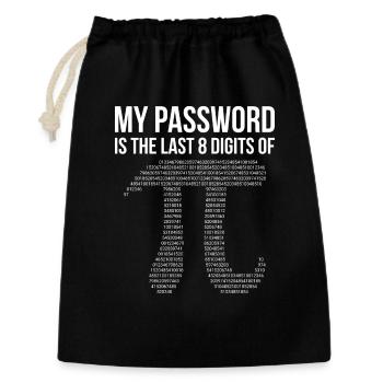 My password - Gift Bag 30 x 45 cm - black - Front