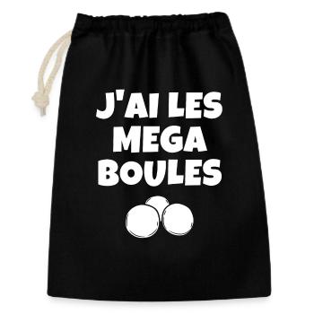 pétanque, bouliste, pétanqueur - Sac cadeau 30 x 45 cm - noir - Devant