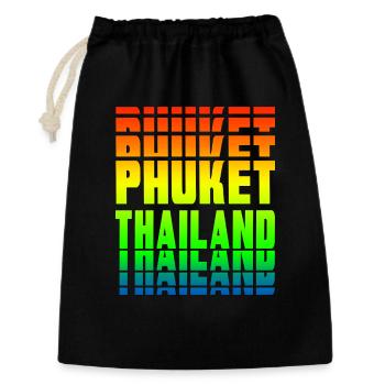 Phuket Thailand rainbow design - Gift Bag 30 x 45 cm - black - Front