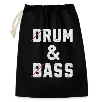 Drum and Bass - Rum und Arsch - Geschenkbeutel aus Baumwolle (30 x 45 cm) - Schwarz - Vorne