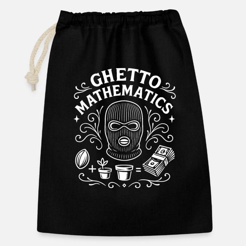 Ghetto Mathematics - Geschenkbeutel aus Baumwolle (30 x 45 cm) - Schwarz