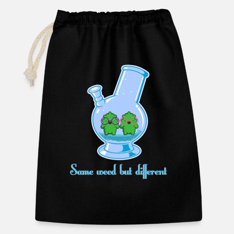 Même weed mais différent - Sac cadeau 30 x 45 cm - noir