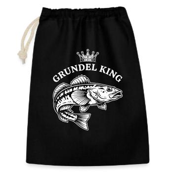 Grundel König - Geschenkbeutel aus Baumwolle (30 x 45 cm) - Schwarz - Vorne