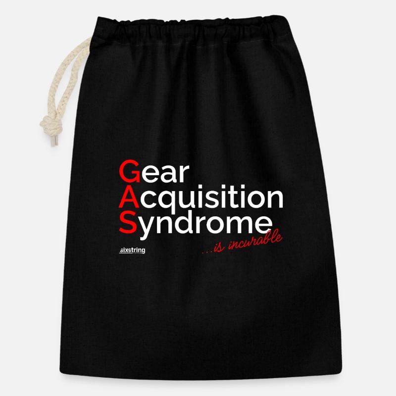 Gear Acquisition Syndrome - Geschenkbeutel aus Baumwolle (30 x 45 cm) - Schwarz