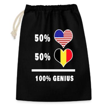Belgique et États-Unis Génie / cadeau - Sac cadeau 30 x 45 cm - noir - Devant