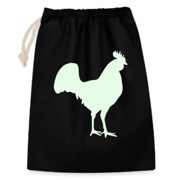 Silhouette du coq - Sac cadeau 30 x 45 cm - noir - Devant